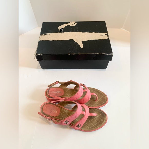 COPY - Chanel Quilted Leather Sandals - Size 37.5 - Picture 8 of 8